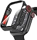 Diruite Hülle für Apple Watch Series 6/5/4/SE 44mm Schutzhülle,HD Einzigartiges Design Ultradünne PC Schutz Case für iWatch 44mm Glas Displayschutz