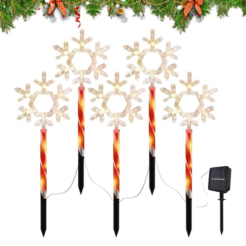 Luces navideñas para senderos exteriores lámparas exterior navidad nieve led jardín