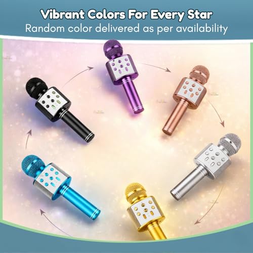 Image of Toy Imagine Rechargeable Karaoke Mic for Kids Wireless Bluetooth Mike for Singing, Practice Microphone for Kids, Music Singing Toy Birthday Gift for Boys & Girls 3+ (Assorted)