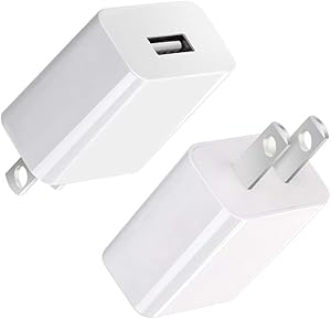 5V 2A USB Wall Charger for WyzeCam, Wyze Cam Pan, Kasa Cam, Dropcam, Nest Cam, Amazon Cloud Cam, YI Dome Wireless IP Security Camera AC/DC Power Supply(2 Pack)