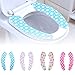 Winlauyet 4 Pair Sticky Toilet Seat Lid Cover Pads Washable Toilet Warmer Mat Proector Liner for Bathroom Toilet Seat Cover Pads