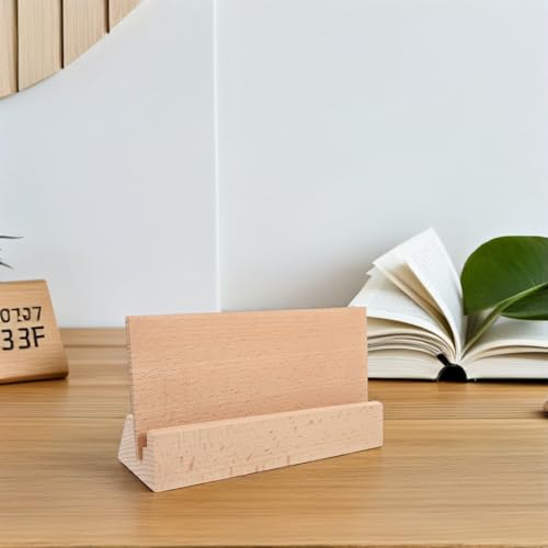 Soporte de tarjetas de madera para decorar oficinas modernas y organizar notas en el hogar 6