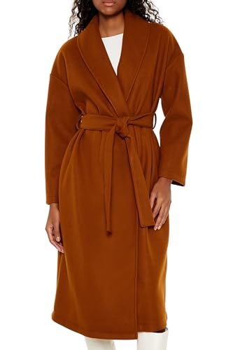 Forever 21 Women's Tie-Waist Trench Wrap Coat3