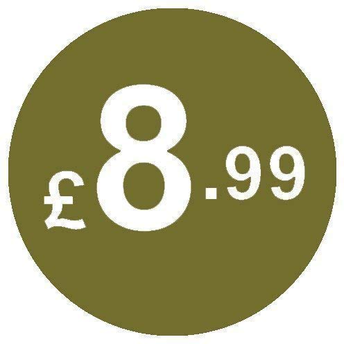from 99p to £10 - Pack of 200 Gold 20mm Price Stickers/Sticky Labels - 40 Different Prices to Choose from (Gold £8.99)