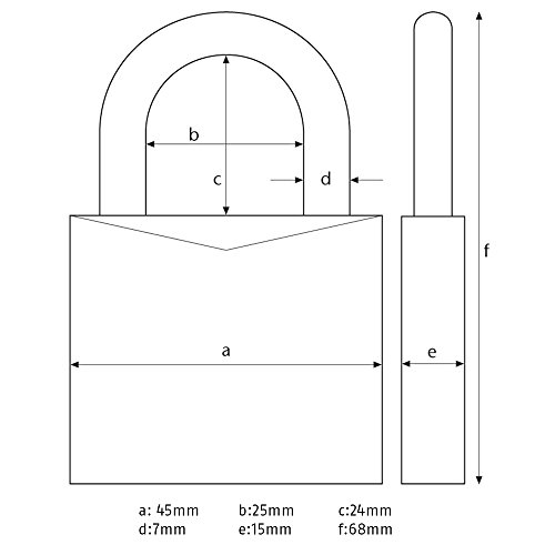 Abus Vorhängeschloss Titalium 64TI/45 für Sicherheit im Alltag