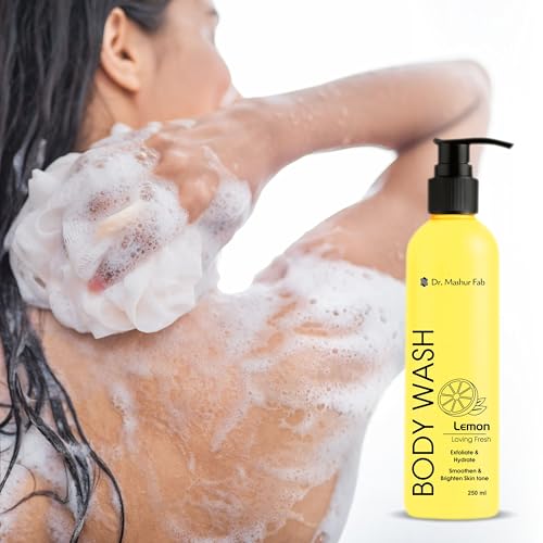 Image of MASHUR FAB Body Wash - Exfoliating & Hydrating Formula | Brightens Skin Tone | 250ml Multiple Fragrance (Pack Of 1 Body Wash + Vitamin C Serum + Perfume)
