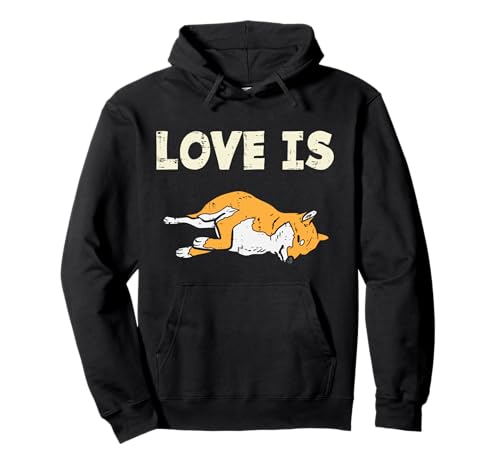 Love Is Shiba Inu Akita Japanese Doge Dog Lover Owner Gift Felpa con Cappuccio