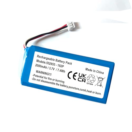 AOLIKES 552855 1S2P 3.7v 2000mAh Battery Replacement for SportDog TEK 2.0 / TEK 1.5 GPS Collar - Rechargeable Lithium-Ion Battery Pack