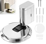 Tope Mecánico Puerta Suelo,Tope De Puerta De Piso Silencioso Mecánico Sin Perforación,Altura Ajustable De Alta...