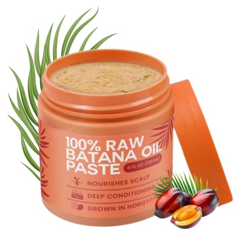 120ml Batana Hair Oil - Natural Raw Batana Oil Bata_na Oil Paste - Batana Oil for Hair Growth - Deep Conditioning Scalp Care for Dry Damaged Hair - Frizzy Ends & Fuller-Looking Strands