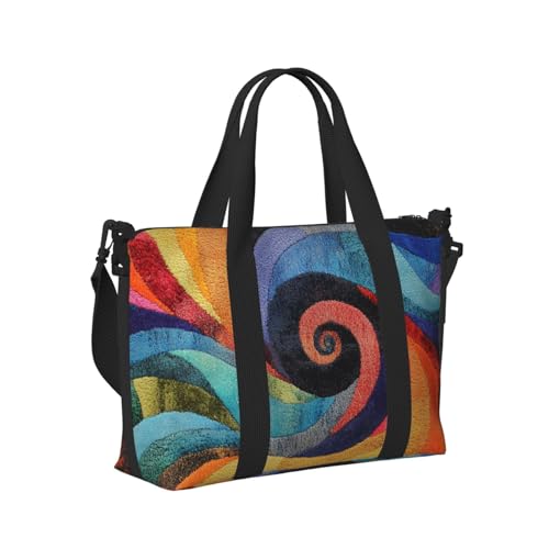 Colorful art print Travel Duffel Bag, Sports Tote Gym Bag, Swim Pool Bag Large Shoulder Tote Bag for Beach Weekender3