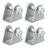 ISDVBUY 4 Pack Universal Shock Mount Kit, Silver Steel ATV Dirt Bike Shock Mounting Brackets with Hardware, U Shape Suspension Bracket for Go-Karts Motorcycles