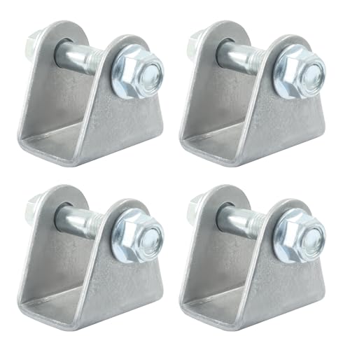 ISDVBUY 4 Pack Universal Shock Mount Kit Silver Steel ATV Dirt Bike Shock Mounting Brackets with Hardware U Shape Suspension Bracket for Go-Karts Motorcycles