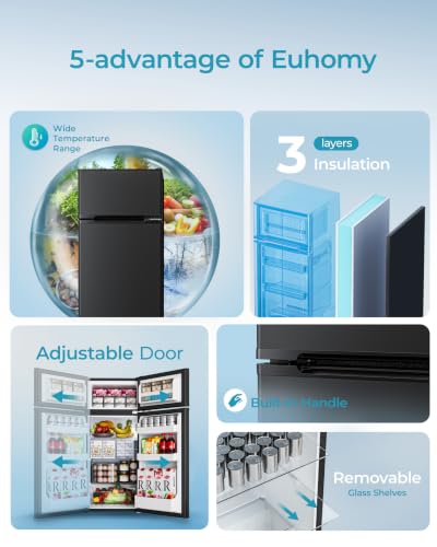 EUHOMY 4.5 Cu.Ft Mini Fridge