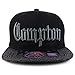 Trendy Apparel Shop Compton Old English Font Embroidered Bandana Flatbill Cap - Charcoal