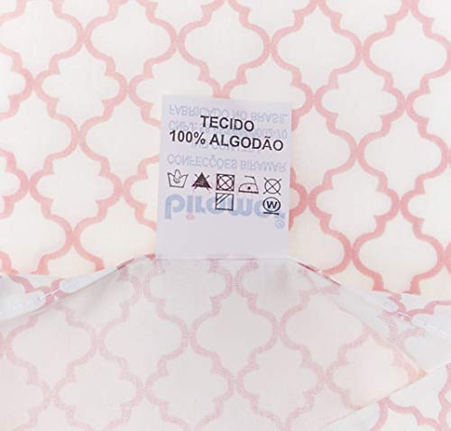 Fronha Estampada, Biramar Baby, Rosa