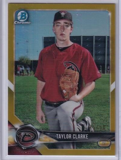 Taylor Clarke 2018 Bowman Chrome Prospect Refractor #d 05/50 - Baseball Cards