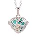 Produktbild Schwangerschaftsschmuck, Bola, versilbert, Herz, Blau, Kristall, Diamant in der Mitte und Halskette