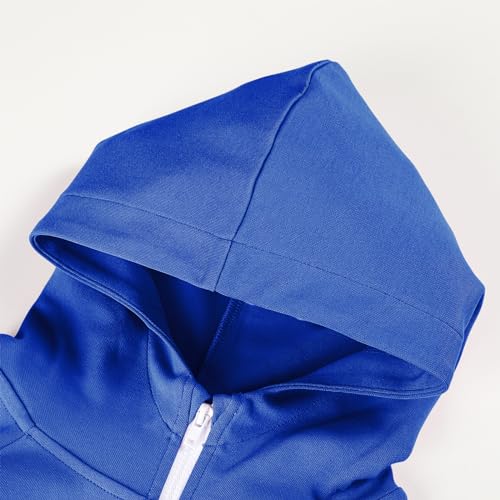 Hoodies For Boy And Girls Long Sleeve Solid Hooded kids Sweatshirts With Pockets Full Zip Active Jacket3