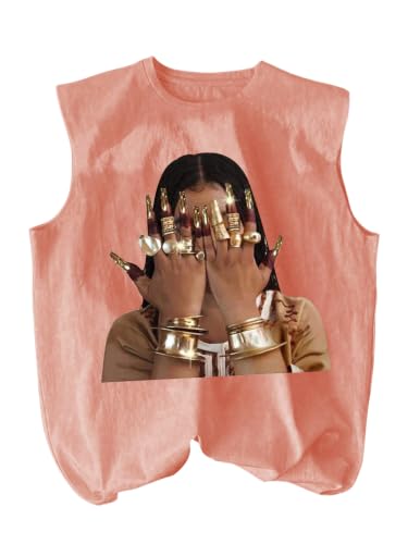 Image of RoseSeek Summer Retro Graphic Tank Top Hippop Streetwear Y2K Tees