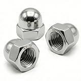 PRORAJE® Écrous Borgnes Inox M8 (Lot de 5) | Écrou Borgne Hexagonal DIN 1587 | Acier Inoxy...