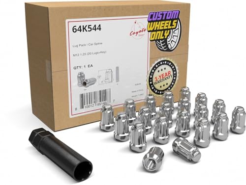 Wheel Accessories Parts 20 Pcs 12mm 1.25 12x1.25 Thread Car Spline 1.38