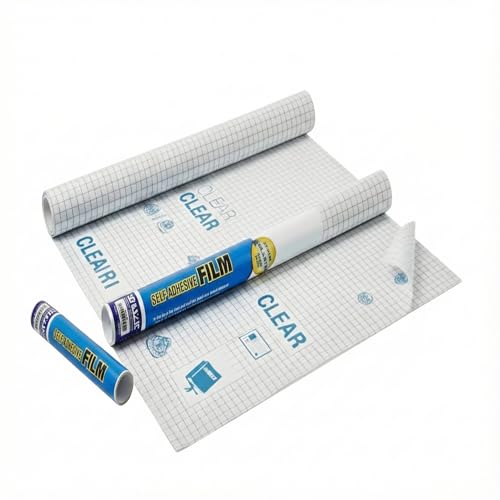 BAZIC Products Book Wrap - Clear Book Cover Self Adhesive Book Protector for Book Covers for Paperbacks, Plastic Cover for Books, Clear Contact Paper Peel and Stick, 17.5' x 1.5 Yard, 1-Roll