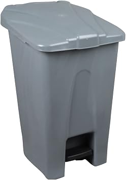 Plastik K eli Pedall   p Kovas  70 Lt - Tekerlekli - Pedall   p Konteyneri - Gri