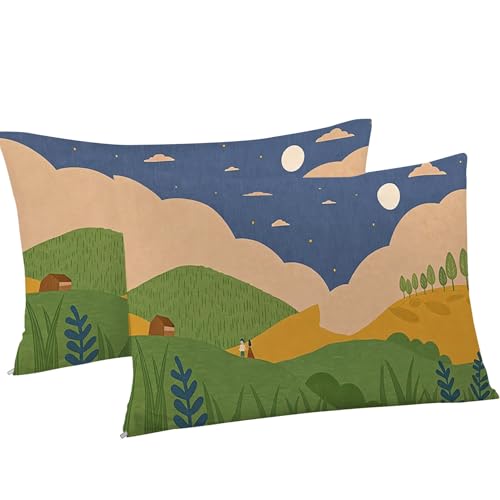 Housse de couette 160x200 microfibre douce zippée style campagne - 5