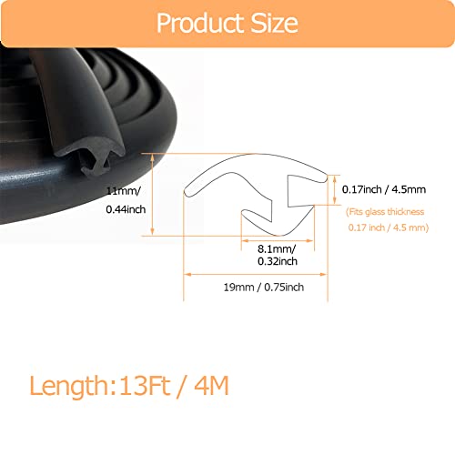Tintvent Windshield Gasket, Glass Rubber Seal For Car Windshield Small, Truck And Van,13 Feet (4 Meter) #TOP1