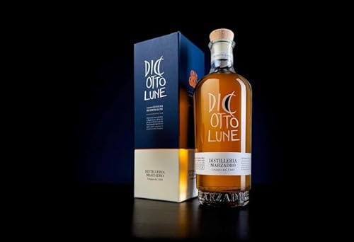 Marzadro Le Diciotto Lune – Exklusives Grappa-Geschenkset mit 2 Harmony Gläsern (1 x 0,5 l)