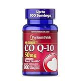Puritan's Pride Coenzyme CoQ10 50mg, Dietary Supplement for Heart Health, Blood Pressure, Oral Gum Health, and Healthy Aging Support, 100 Servings, Rapid Release Softgels