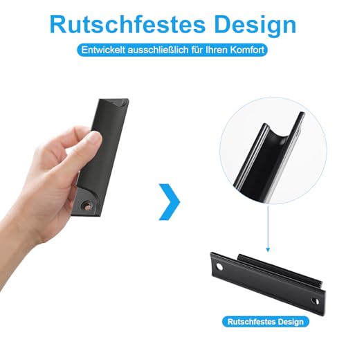 2 Stück Balkontürgriff Außen Metall, Aluminiumlegierungsgriff Mit Schrauben,Schiebetürgriff,Terrassentürgriff,Schrankschubladengriff,Küchentürgriffe für Fenster,Balkontüren, Schiebetüren, Schubladen