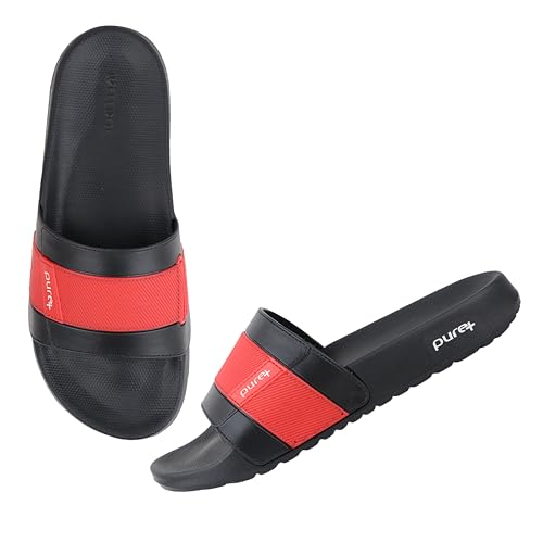 Image of URJO PURE-51 Men's Sliders /Slippers Lightweight Super Flexible Arch Support Durable Anti Skid & Stylish Dailywear Sliders /Slippers for Men (URJO by Welcome)