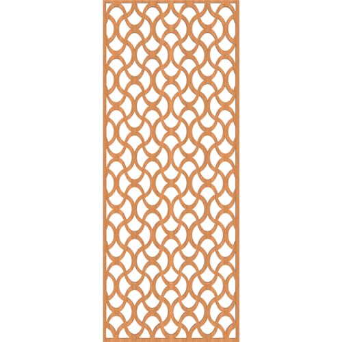 Image of Resort Decorative Pierced Fretwork Wood Wall Panels, 19 3 /8 inchW x 49 3 /8 inchH x 3 /8 inchT, Cherry