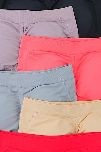 Image of ToBeInStyle Women's 6 Pack Butt Booster Padded Panty Briefs or Boyshorts w /Removable Thick Foam Pads