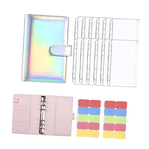LALAFINA Budgetordner Tragbarer Bargeld-budgetordner Mit Kategorie-etiketten Geldordner Für Quittungen Karten Und Reisen Leicht Und Praktisch