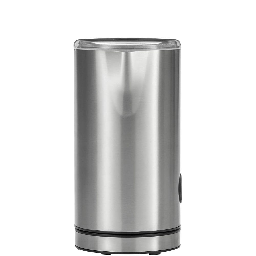 WMF Stelio Mousseur à Lait Électrique, 500 watts, 150–250 ml, revêtement antiadhésif, sans fil, pour mousse de lait chaude et froide, chocolat chaud, Cromargan mat/argenté