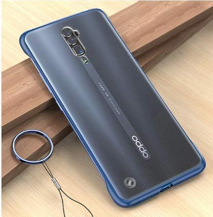 COVERS WALE Framless Oppo Reno 10X Back Cover Frameless Case Anti Slip Grip and Camera Protection Back Cover for Reno 10x (Blue)