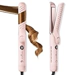 Wavytalk Upgrade Airflow Styler Curling Iron Flat Iron, Whirlwind Pro, 3 Air Modes with LED Display, Anti-Scald 1.25" Curling Wand,2-in-1 Hair Straightener and Curler with Cooling Air to Lock in Style