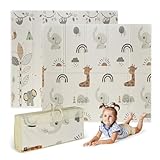 MS Fancy - Alfombra de Juegos para Bebé 180x200 cm - Doble Cara, Tapete Muy acolchado (1.5 cm Grosos), Plegable y con Bolsa de transporte