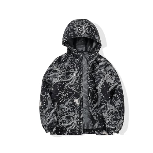 Image of SNOW DREAMS Boys Waterproof Rain Jacket Windbreaker Lightweight Coat Kids Raincoat Outerwear