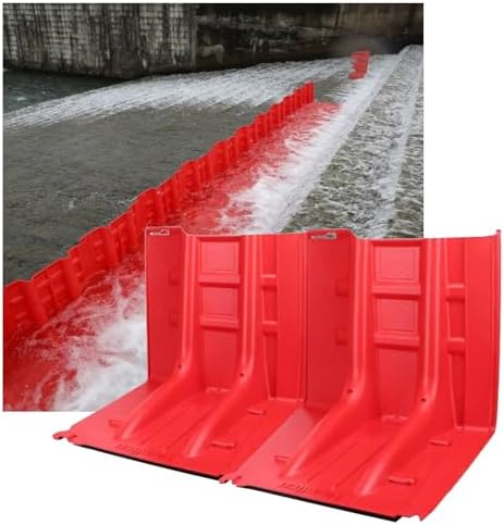 L-Shaped Flood Barrier Kit - 24PCS Reusable ABS Plastic Panels for Easy Installation & Transport, Ideal Flood Protection for Home Basements, Garage Doors & Streets