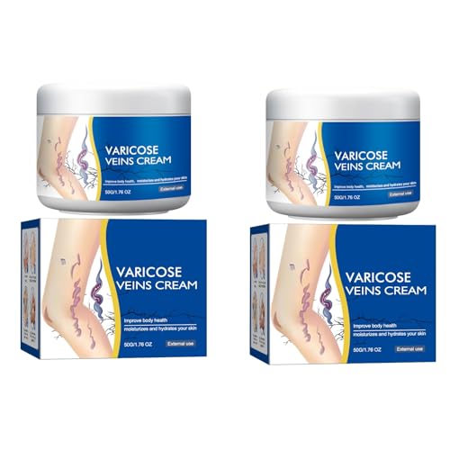 Crema de Masaje para Varices,Gel para Eliminar Varices,Alivio Rápido para Piernas Cansadas y Pesadas,Tratamiento de las Arañas Vasculares 2pc