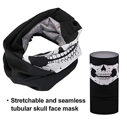 Zksm 3 Pcs Skull Mask Breathable Skull Face Masks Black Seamless Skull Balaclava Mask thumb #2