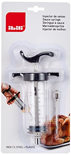 Foto von Ibili Marinierspritze-Set Clasica 23 cm aus Edelstahl/Kunststoff, schwarz/transparent/silber, 23 x 11 x 5 cm, 2-Einheiten