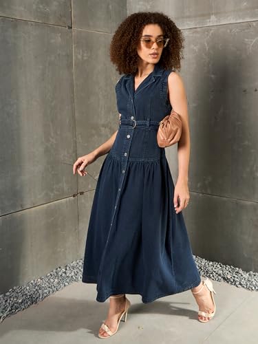 SASSAFRAS blue denim dress – image 7