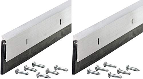 M-D Building Products 68247 1-1/4-Inch EPDM 36-Inch DB006 Commercial Grade Door Sweep, Mill, Silver Pack of 2