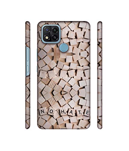 Image of Solimo Designer No Hate On Wooden Block 3D Printed Hard Back Case Backcase for Mobile Cover for Oppo A15