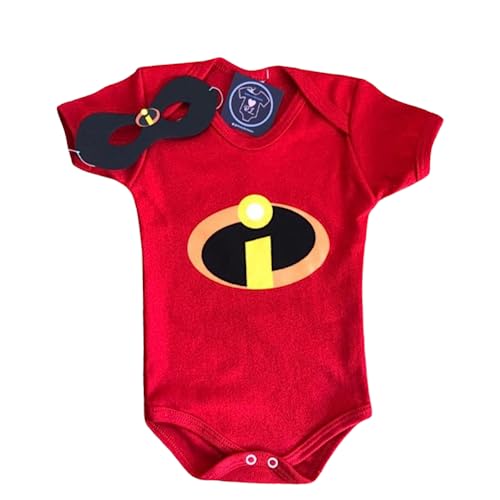 Body Bebê Personagens + Mascara - Incriveis Mesversário (P)